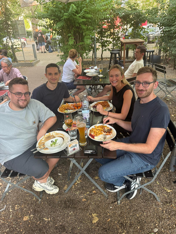 The Crodox team sharing a dinner after GITEX AI Europe